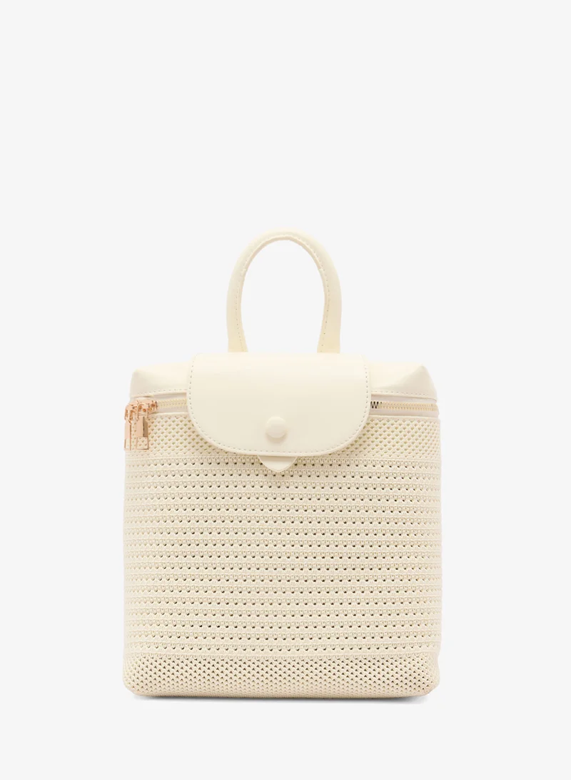 جينجر Woven Texture Backpack